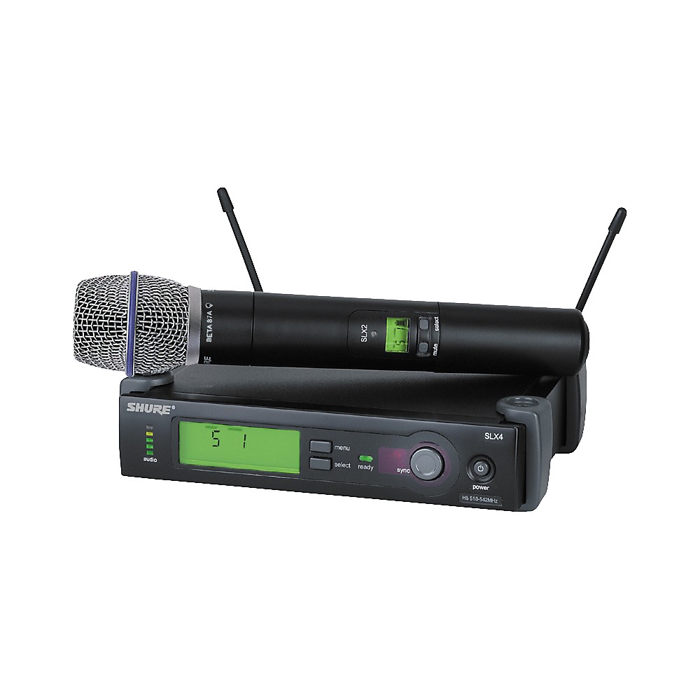 Shure Slx24/beta87a Handheld Wireless Condenser Microphone System Yakinti
