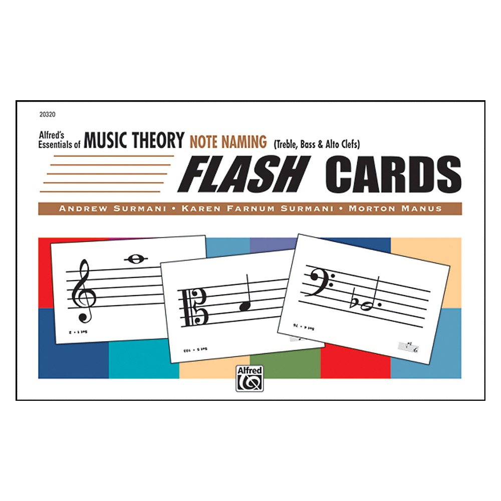 Alfred essentials of music theory flash cards note naming