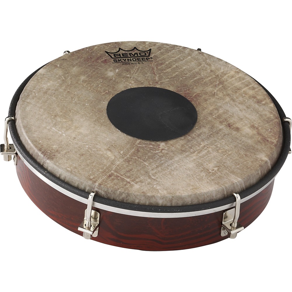 remo tablatone frame drum brown and white skyndeep fish skin 8