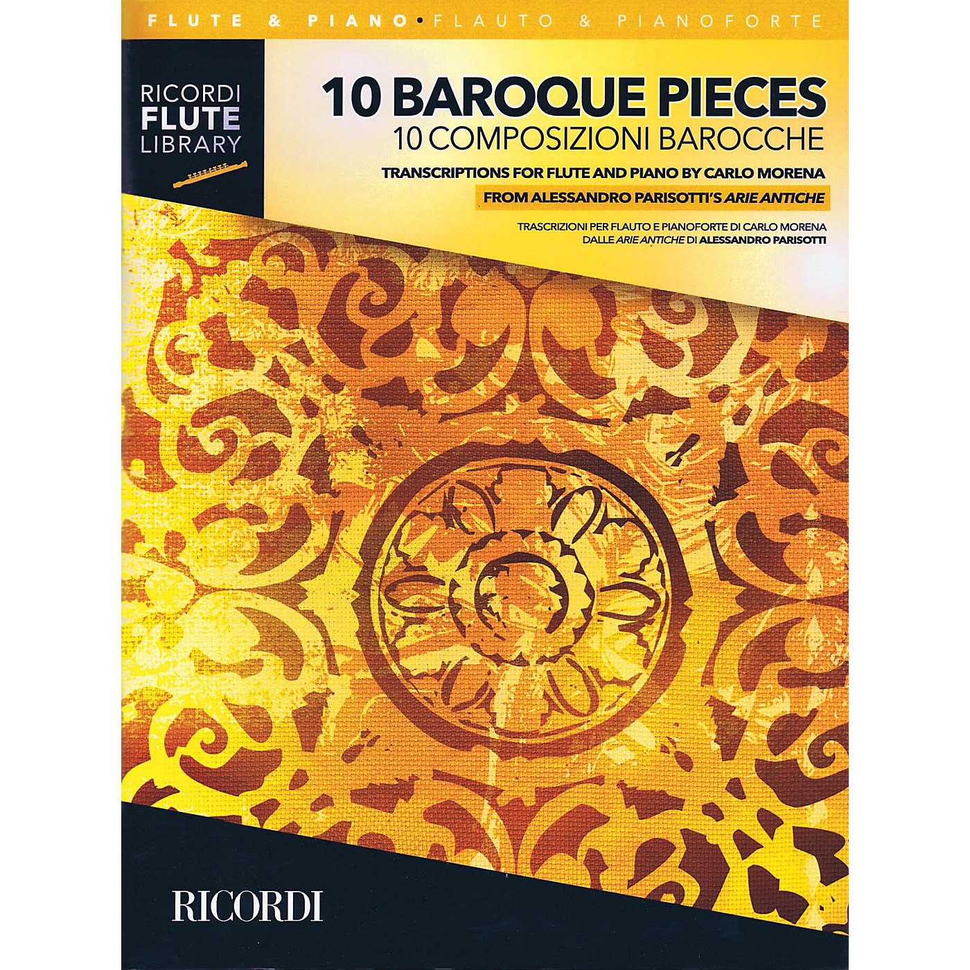 Ricordi 10 Baroque Pieces - Transcribed for Flute and Piano (1-2 Flutes and Piano) Woodwind Solo Series Softcover thumbnail