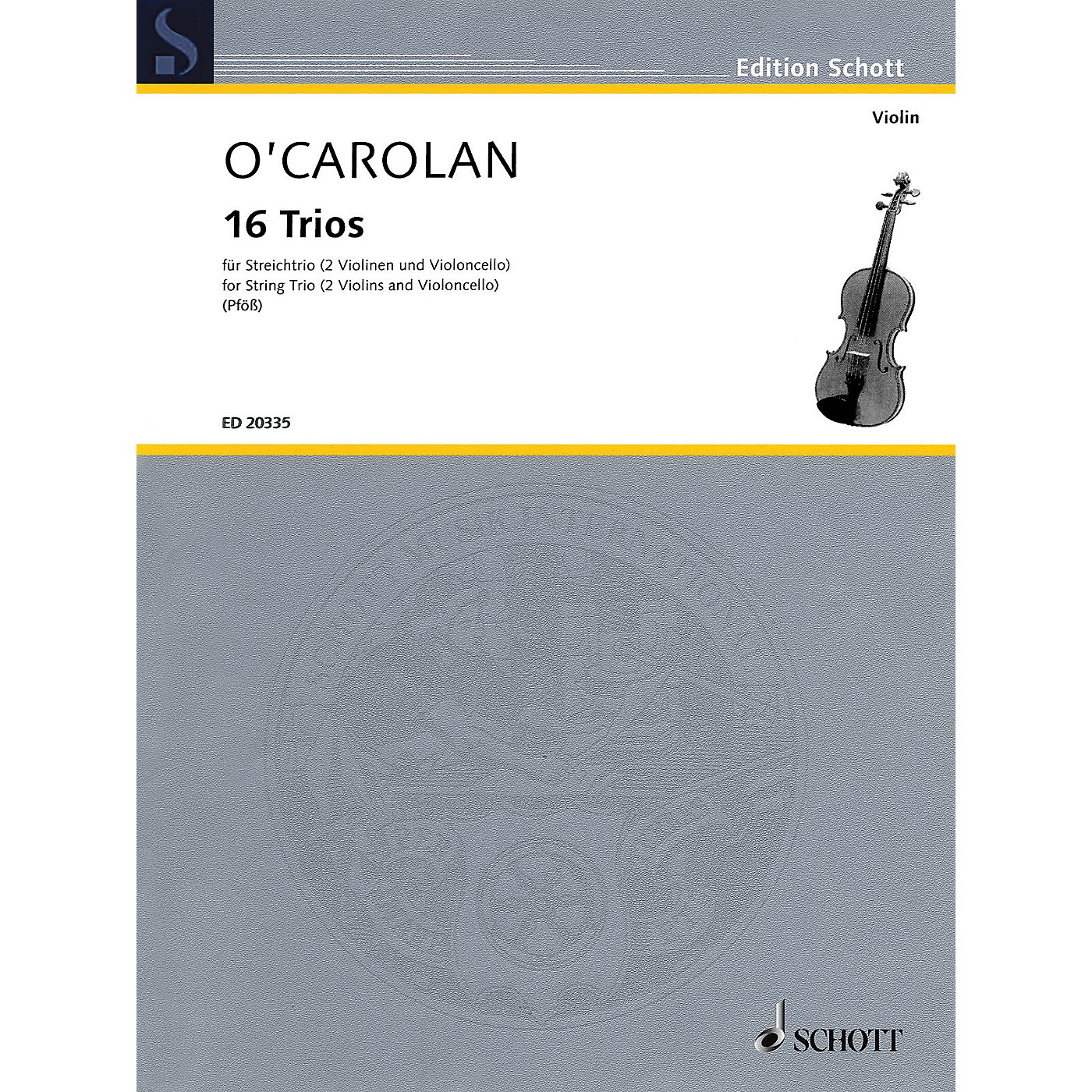 Schott Music 16 Trios (String Trio Score and Parts) String Series Softcover Composed by Turlough O'Carolan thumbnail