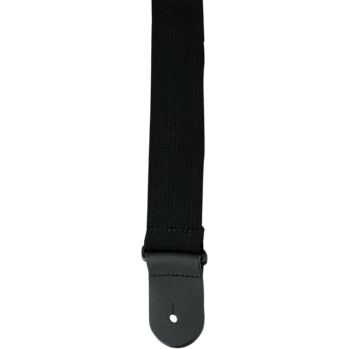 Perri's 2 in. Cotton Guitar Strap with Leather Ends Black - Woodwind ...