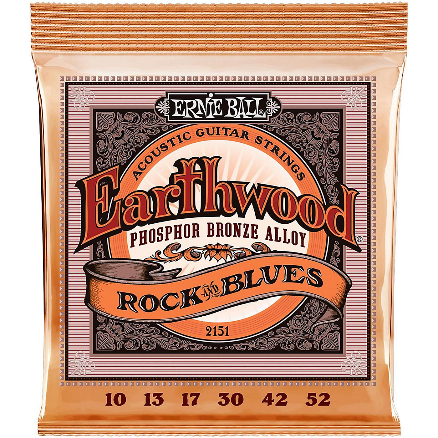 Ernie Ball 2151 Earthwood Phosphor Bronze Rock and Blues Acoustic Guitar Strings thumbnail