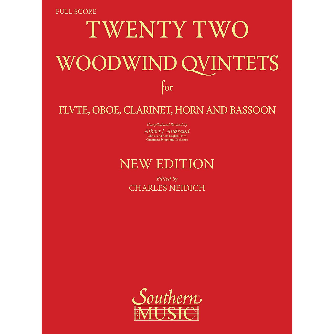 Southern 22 Woodwind Quintets - New Edition (Woodwind Quintet) Southern Music Series Arranged by Albert Andraud thumbnail