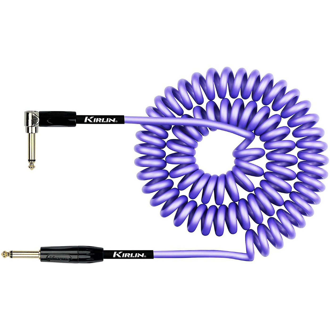 KIRLIN 22AWG Premium Coil Instrument Cable - Straight to Right Angle - Purple thumbnail