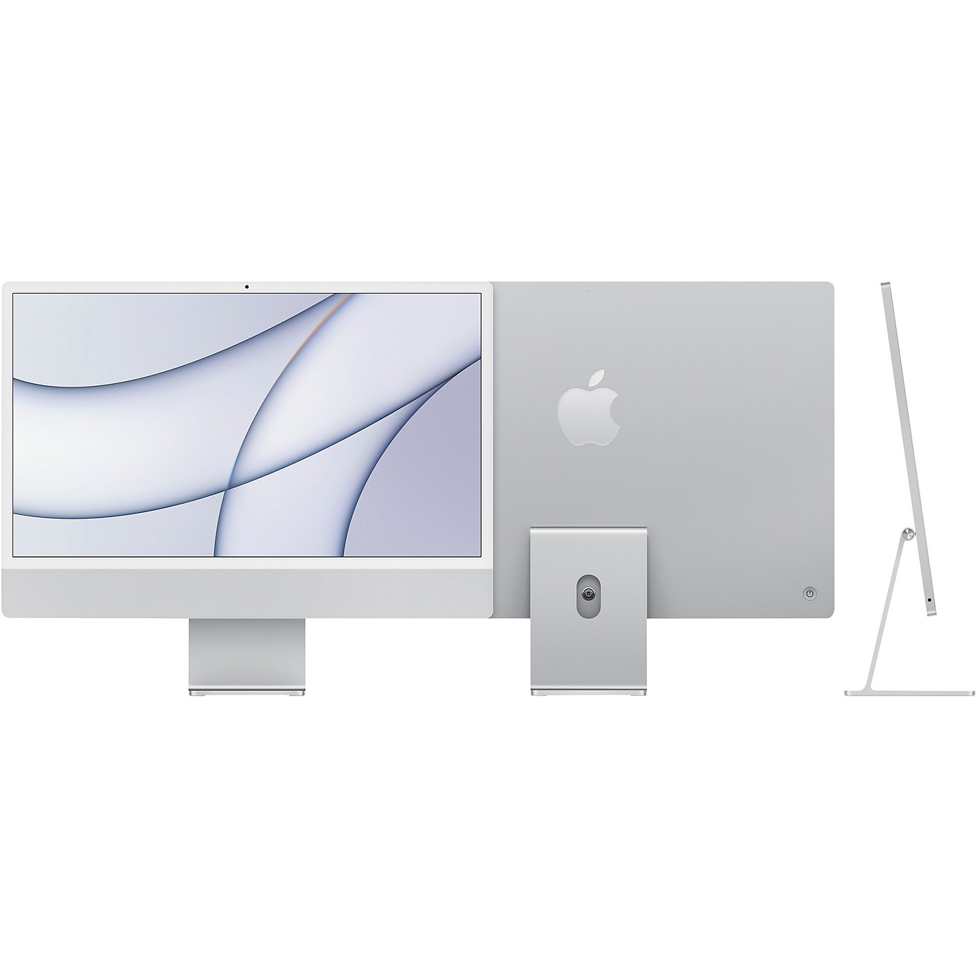 Apple 24 in. iMac with Retina 4.5K 8 core M1 8GB 256GB Silver MGPC3LL A Silver thumbnail