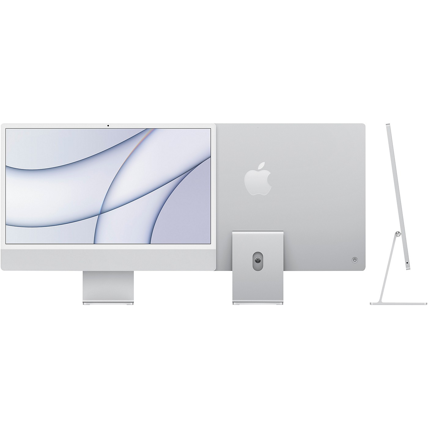 Apple 24 in. iMac with Retina 4.5K 8 core M1 8GB 512GB MGPD3LL A Silver thumbnail