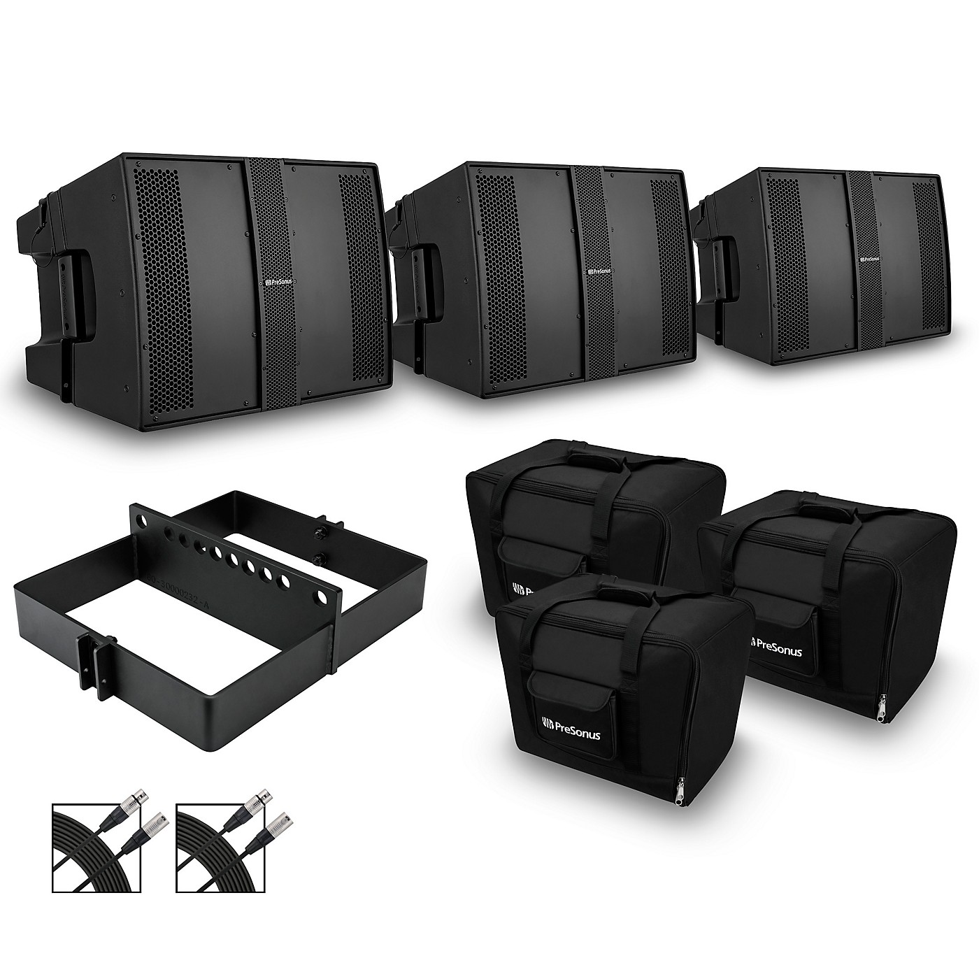PreSonus (3) CDL10P Active Line Array Speaker Package With Rigging Grid and Bags thumbnail