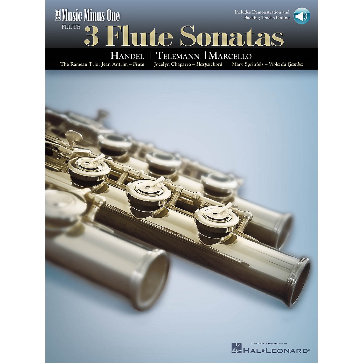 Music Minus One 3 Flute Sonatas (Handel, Telemann, Marcello) Music Minus One Series Softcover with CD Composed by Various thumbnail