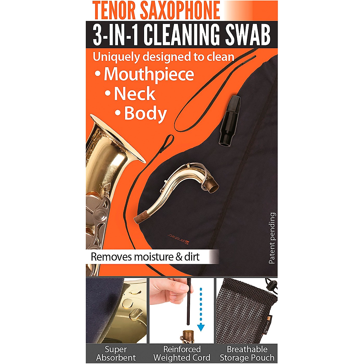 Protec 3-in-1 Tenor Saxophone Swab (Body, Neck, and Mouthpiece) thumbnail
