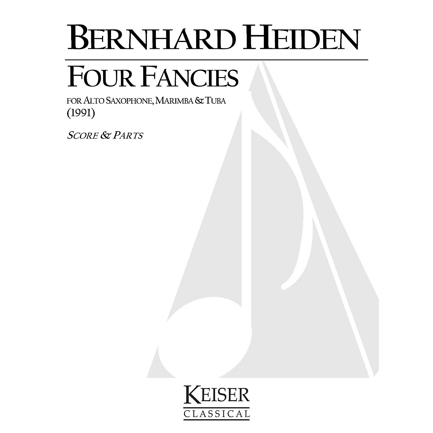 Lauren Keiser Music Publishing 4 Fancies for Alto Sax, Marimba and Tuba LKM Music Series Composed by Bernhard Heiden thumbnail