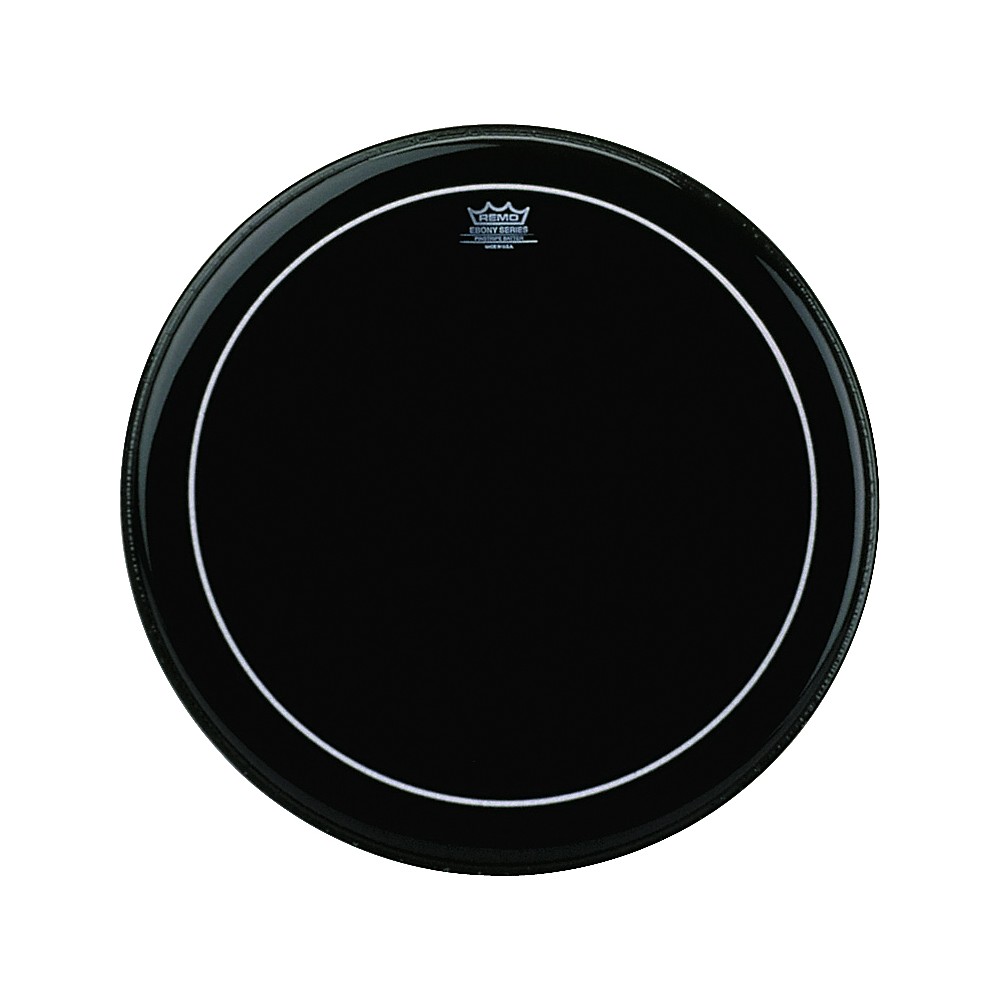 Remo Ebony Series Pinstripe Bass Drumhead  24 in.