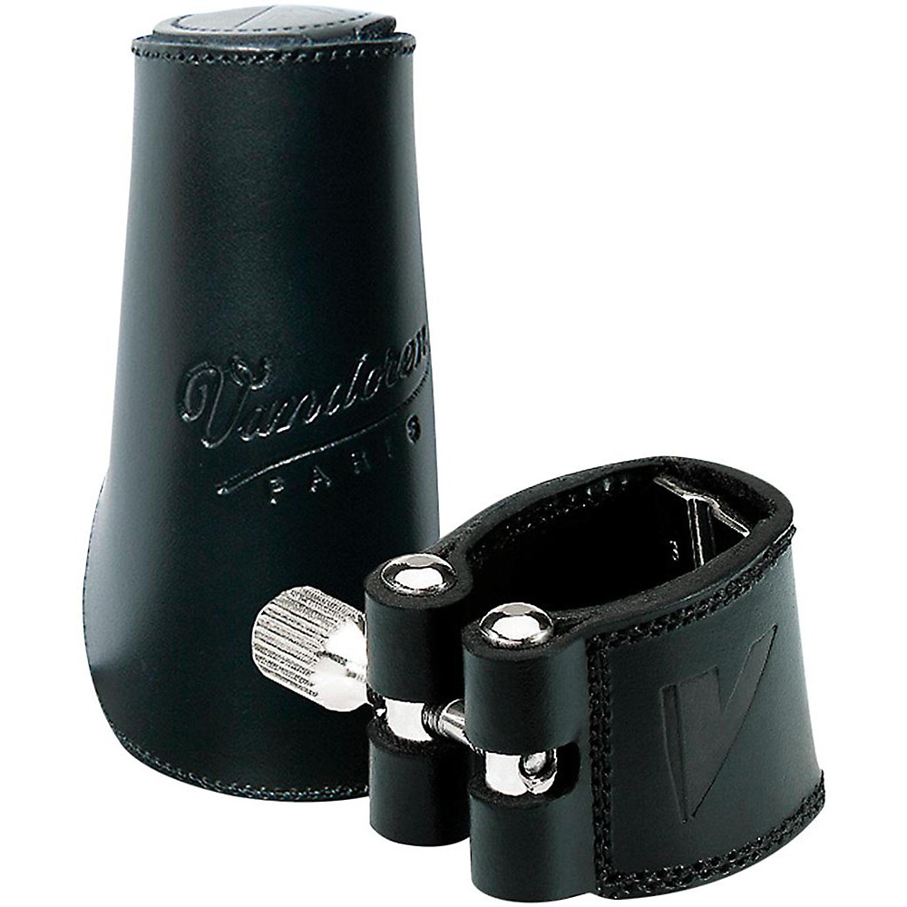 Vandoren Leather Alto Saxophone Ligature with Cap Bari Sax with Leather Cap