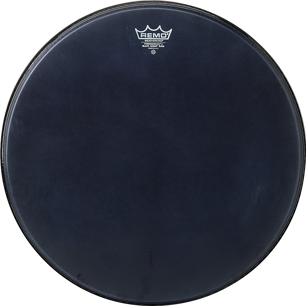 Remo Powerstroke Black Suede Bass Drum Batter Drumhead 20 in.