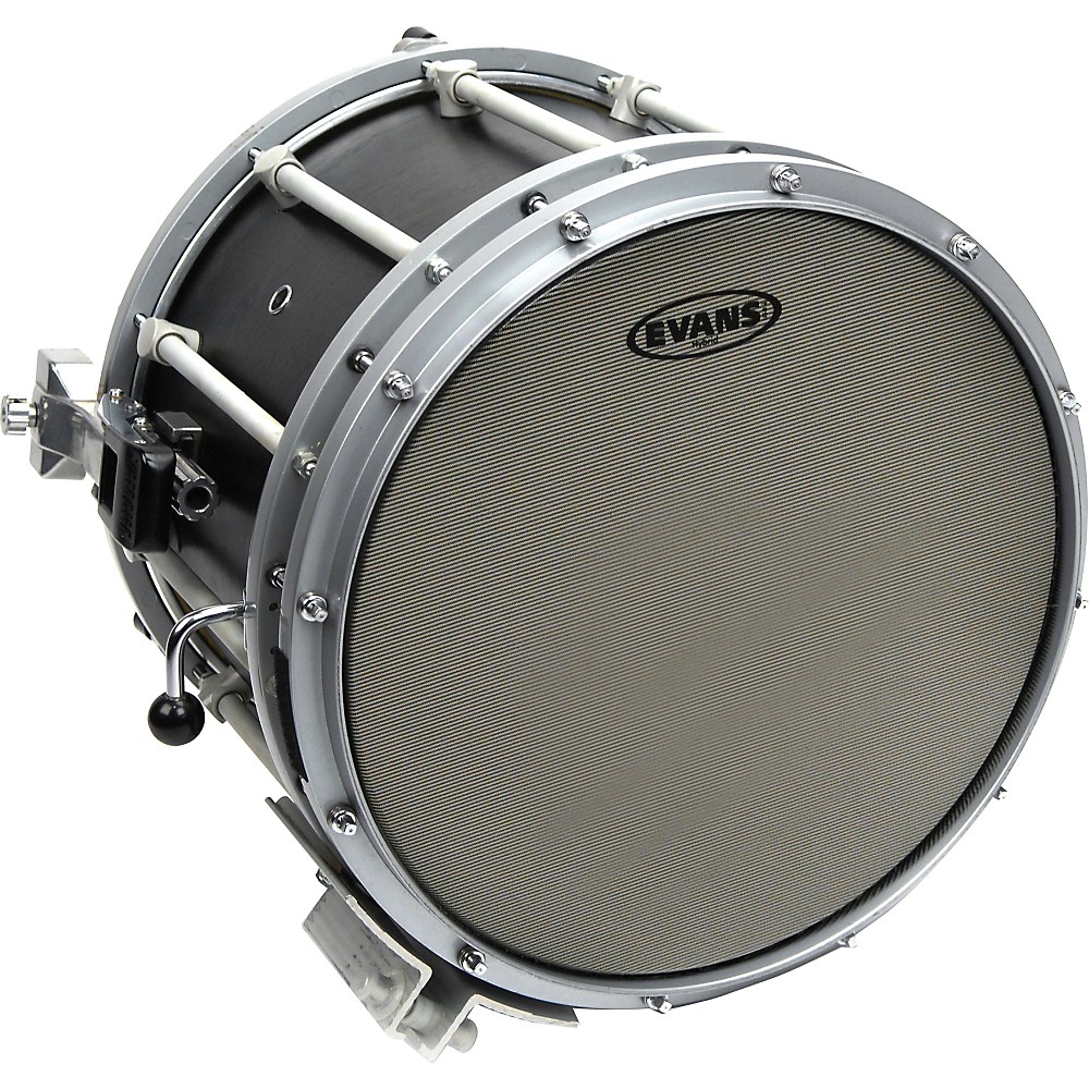 Evans Hybrid Marching Snare Drum Batter Head Gray 14in