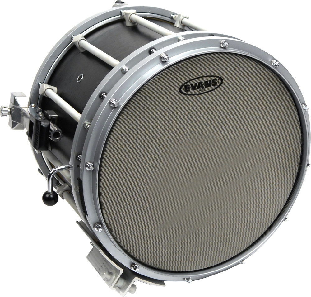 Evans Hybrid Marching Snare Drum Batter Head Gray 14in