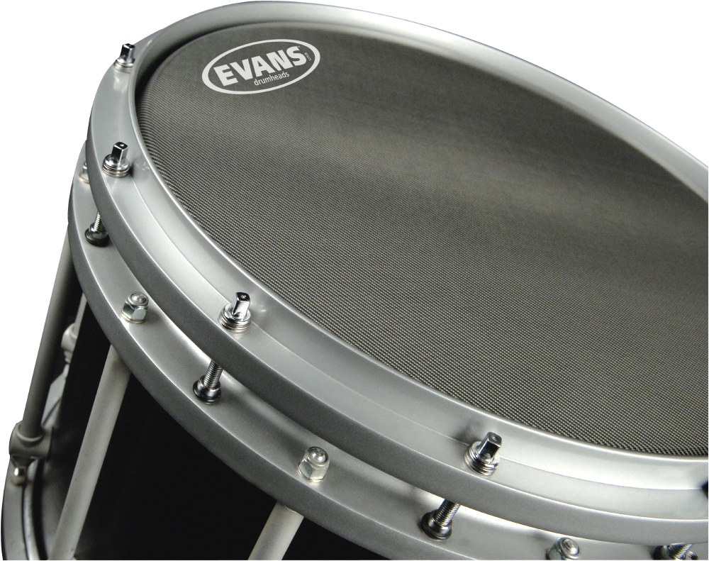 Evans Hybrid Marching Snare Drum Batter Head Gray 14in