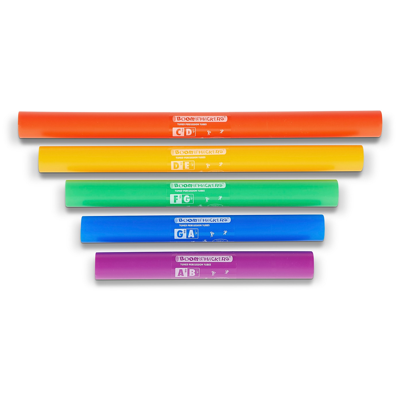 Boomwhackers 5-Note Chromatic Set (Upper Octave) Boomwhackers Tuned Percussion Tubes thumbnail