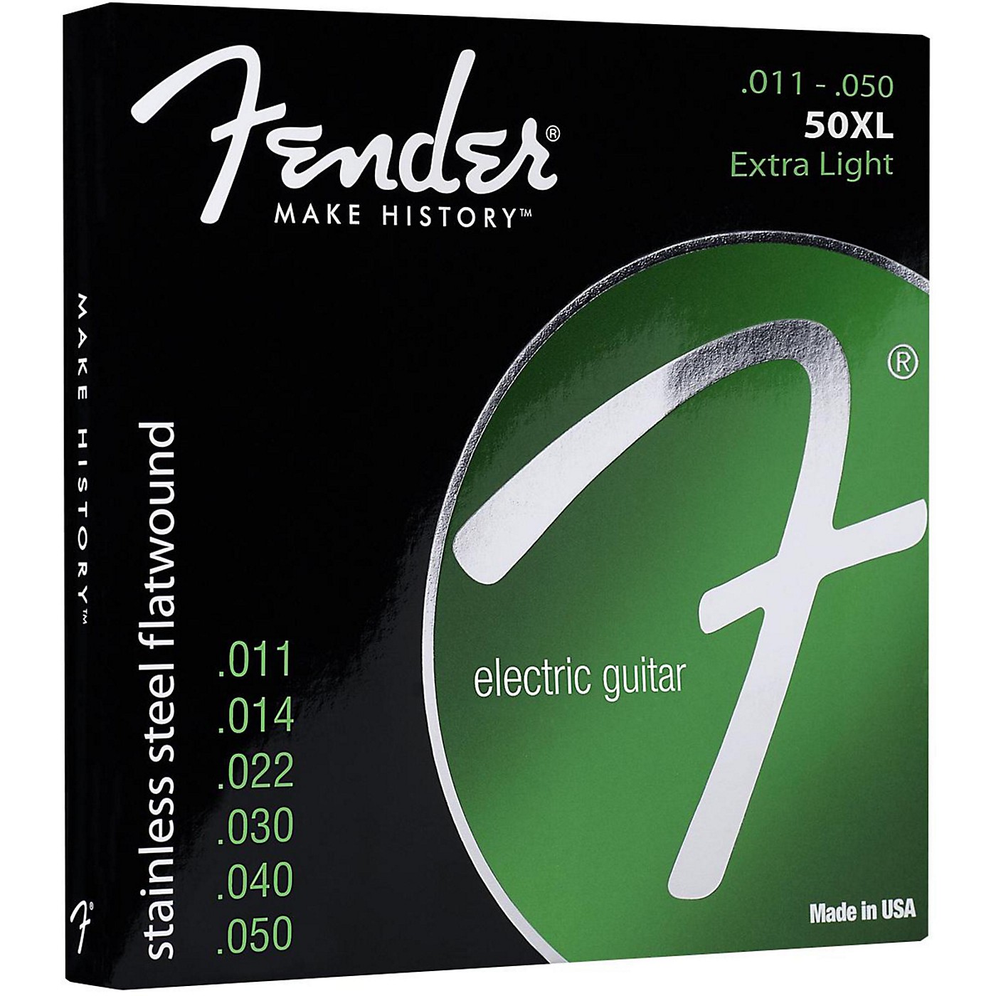 Fender 50XL Stainless Steel Flatwound Guitar Strings Extra Light