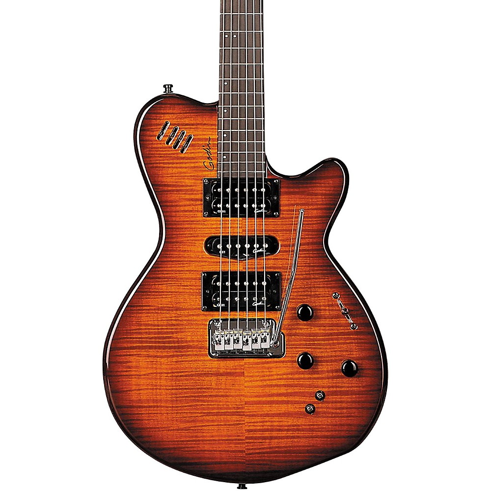 Godin xtSA Flame Electric Guitar Light Burst | eBay