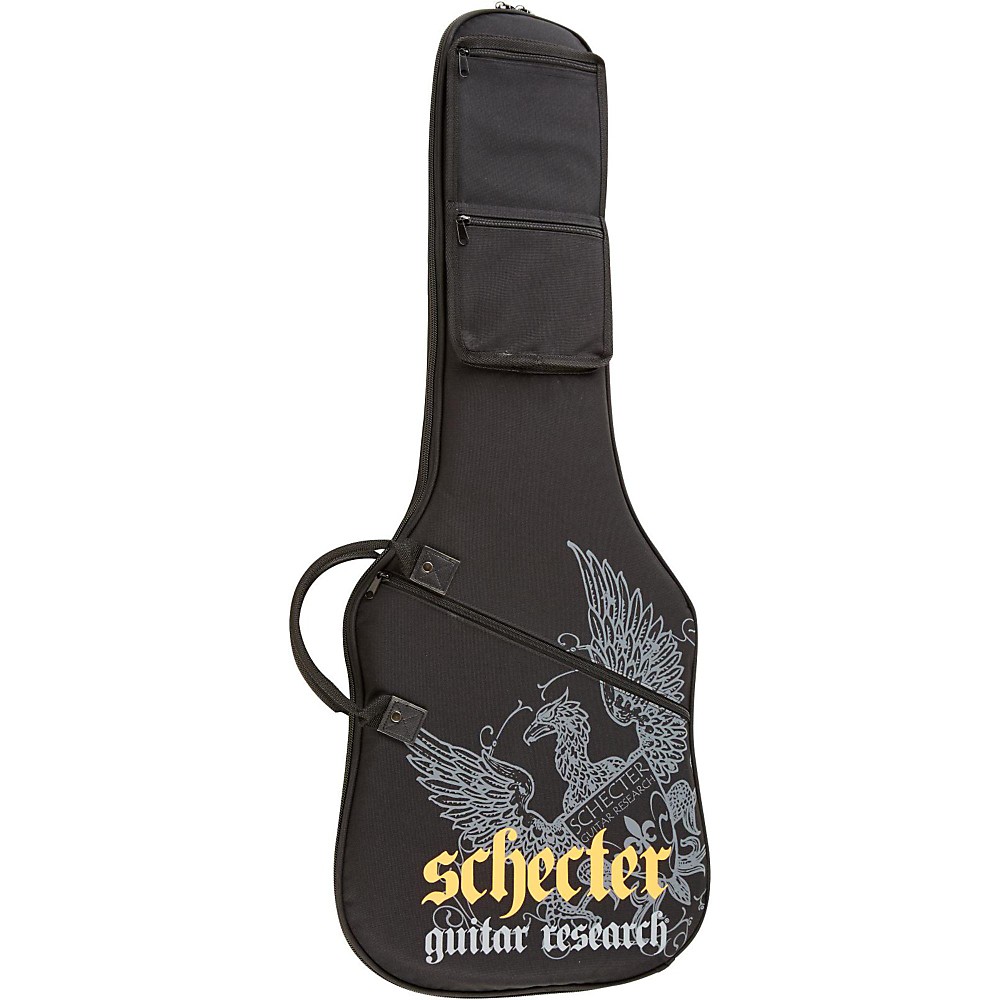 Schecter Diamond Series Silver Black Hard Case Electric