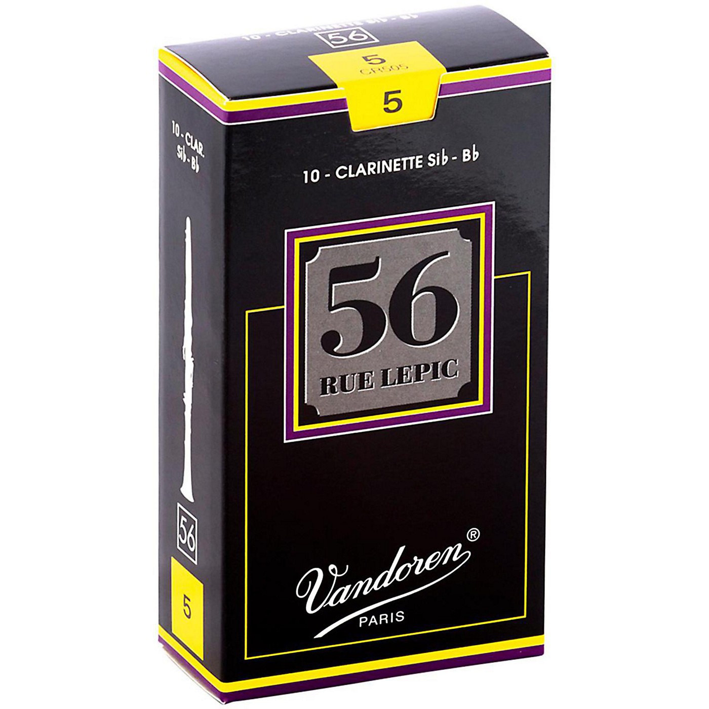 Vandoren 56 rue Lepic Bb Reeds Strength 5 Box of 10 Woodwind