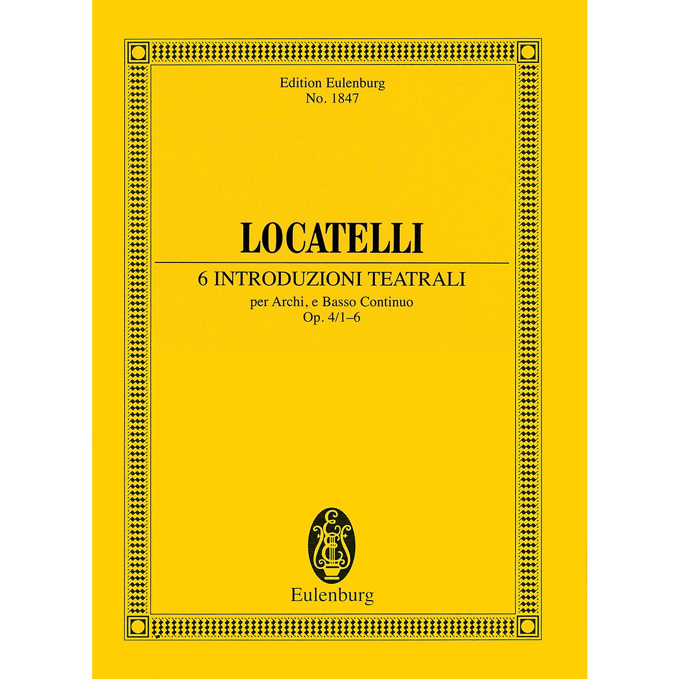 Eulenburg 6 Introduzioni Teatrali Op. 4 Nos. 1-6 (Study Score) Schott Series Composed by Pietro Locatelli thumbnail