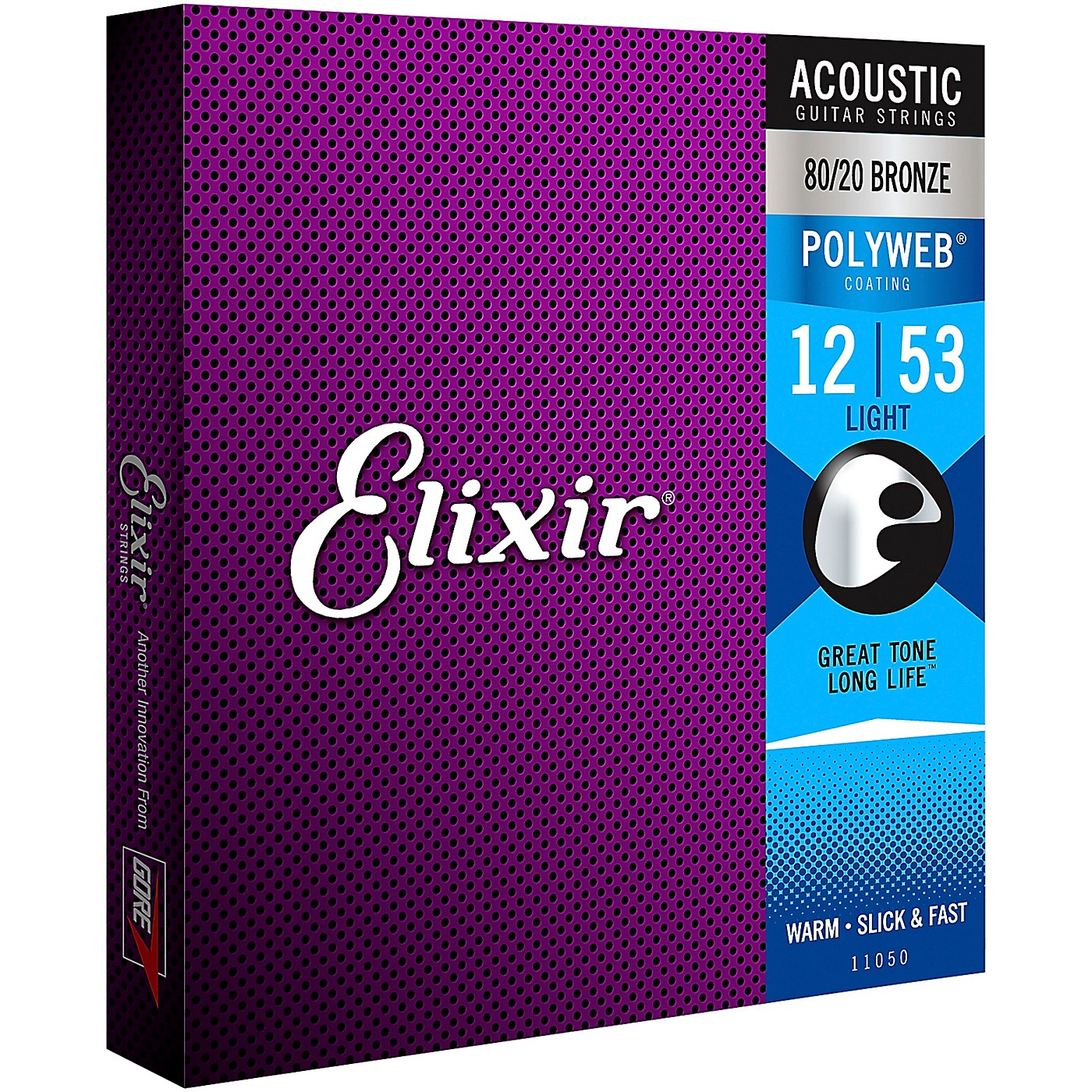Elixir 80/20 Bronze Acoustic Guitar Strings with POLYWEB Coating, Light (.012-.053) thumbnail