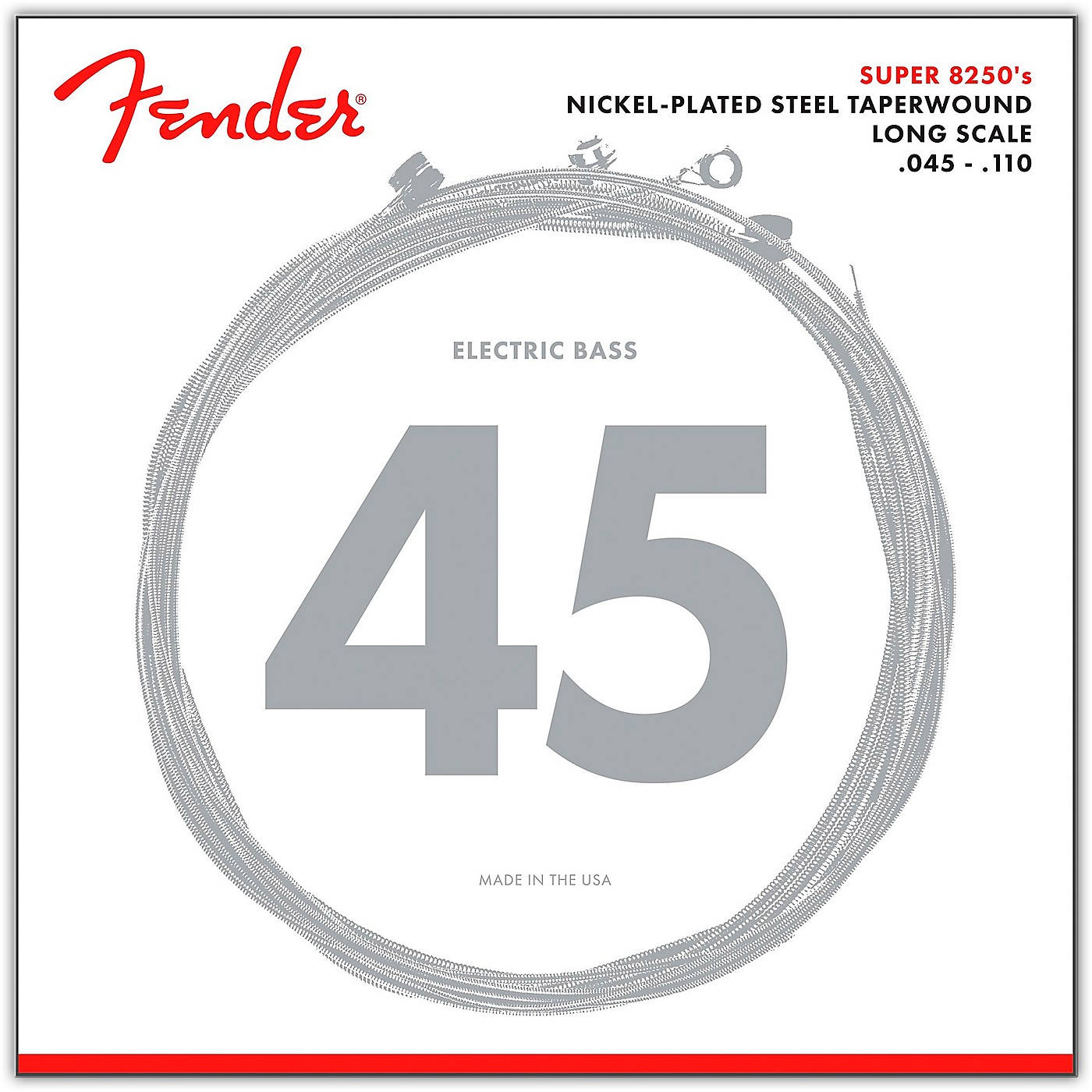 Fender 8250M Nickel-Plated Steel Taperwound Bass Strings - Medium thumbnail