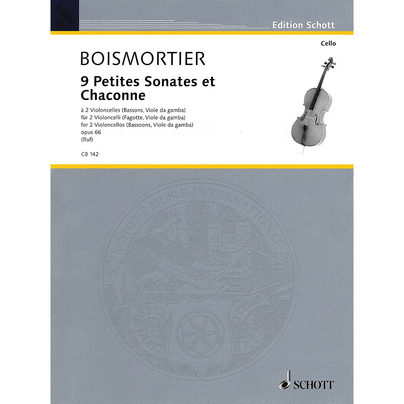 Schott 9 Little Sonatas and Chaconnes (2 Cellos) Schott Series thumbnail