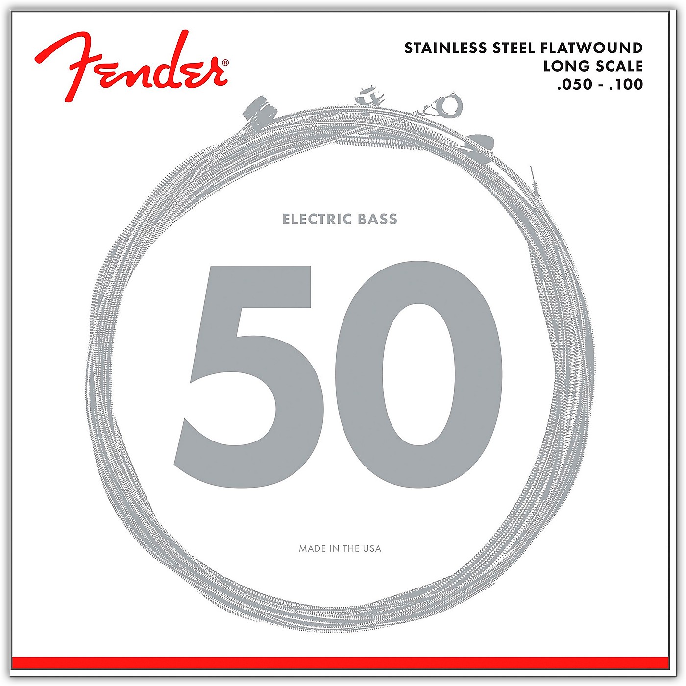 Fender 9050ML Stainless Steel Flatwound Long Scale Bass Strings - Medium Light thumbnail