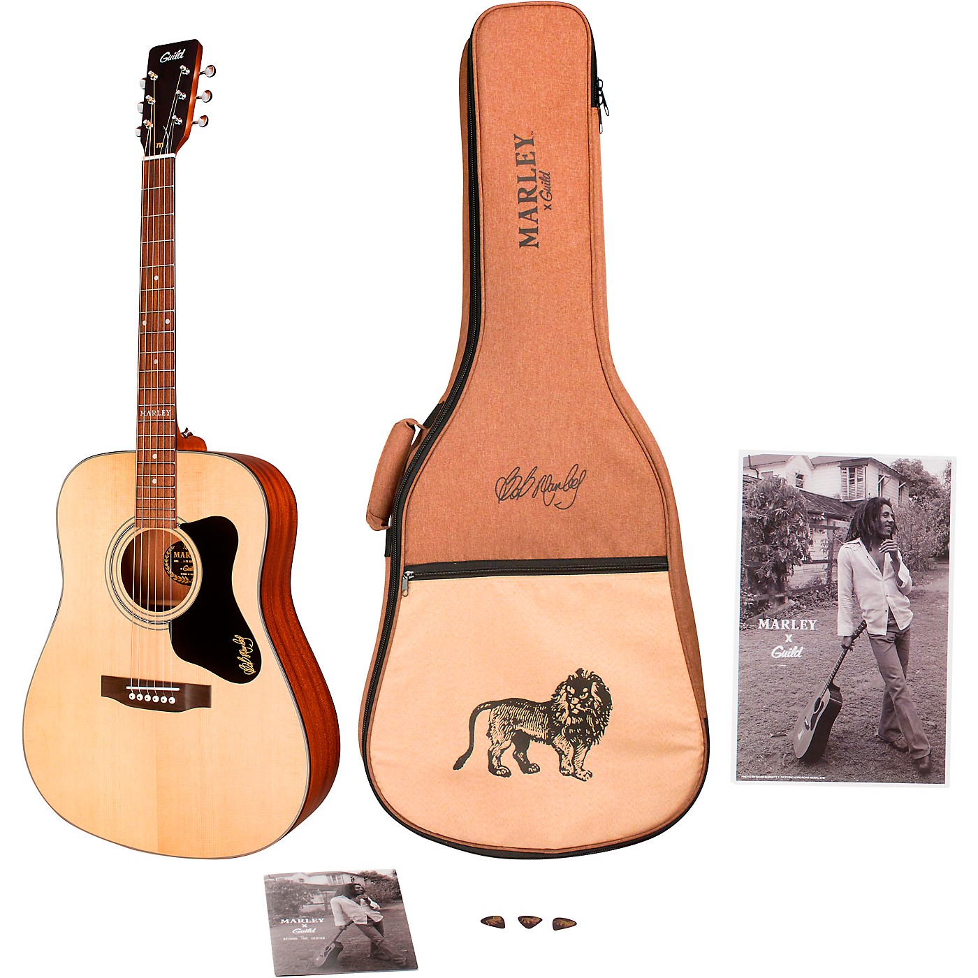 Guild A-20 Bob Marley Dreadnought Acoustic Guitar thumbnail