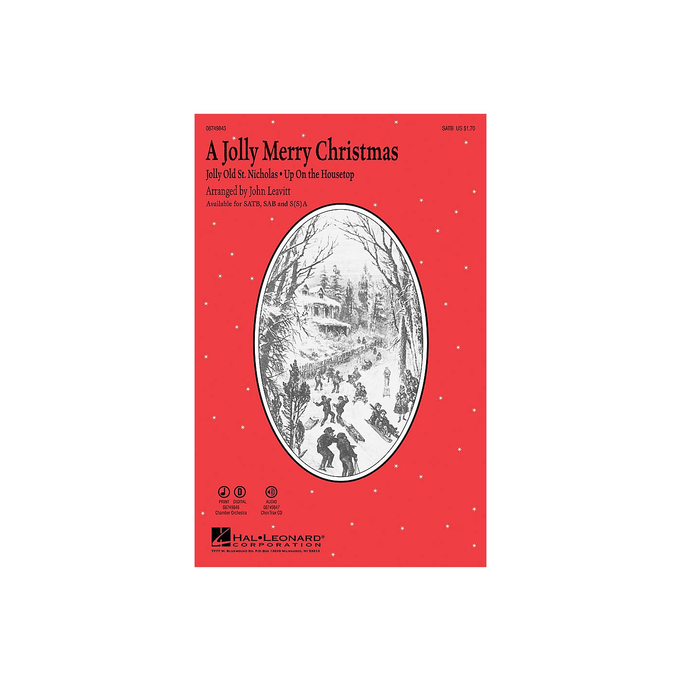 Hal Leonard A Jolly Merry Christmas SATB arranged by John Leavitt thumbnail