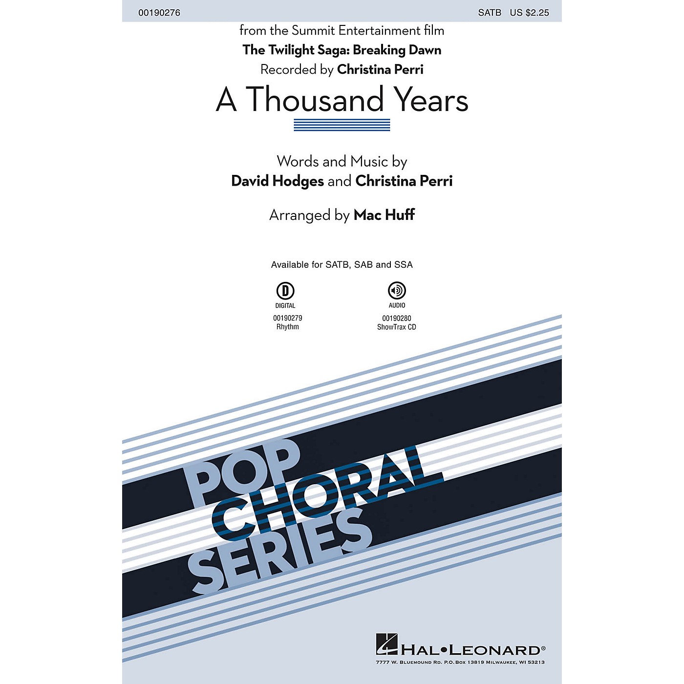 Hal Leonard A Thousand Years SSA by Christina Perri Arranged by Mac Huff thumbnail