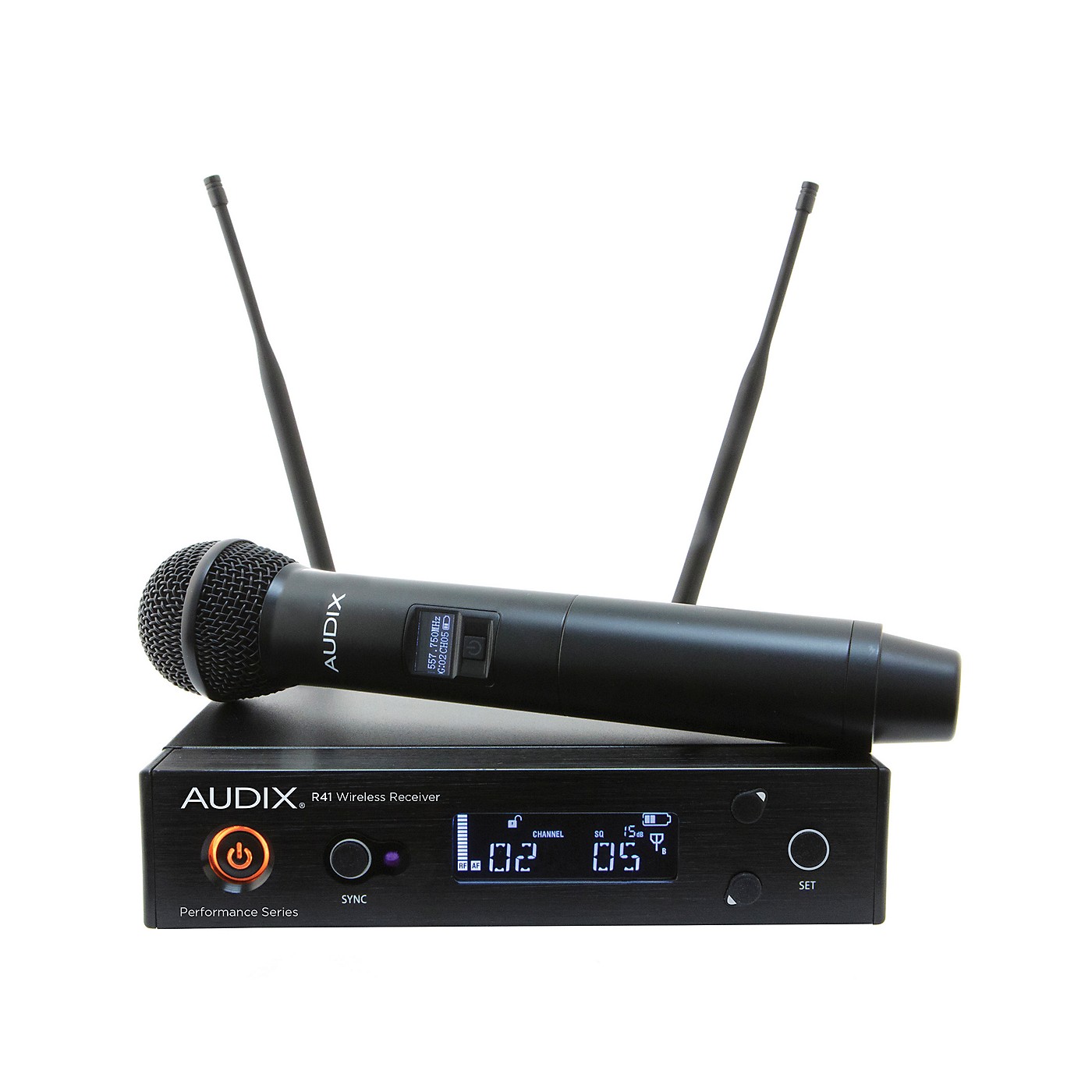 Audix AP41 OM2 Wireless Microphone System with R41 Diversity Receiver, B60 Bodypack and H60/OM2 Handheld Transmitter thumbnail