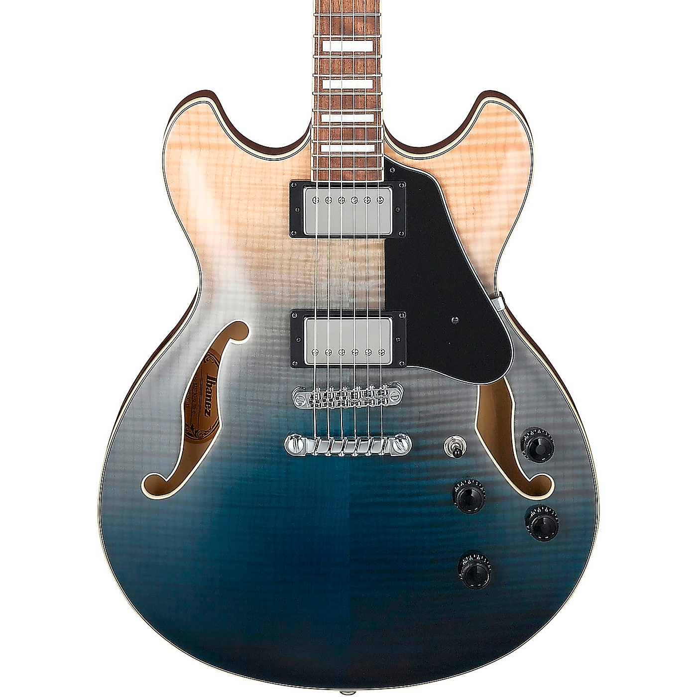 Ibanez AS73FM Artcore SemiHollow Electric Guitar Transparent Indigo Fade Woodwind & Brasswind