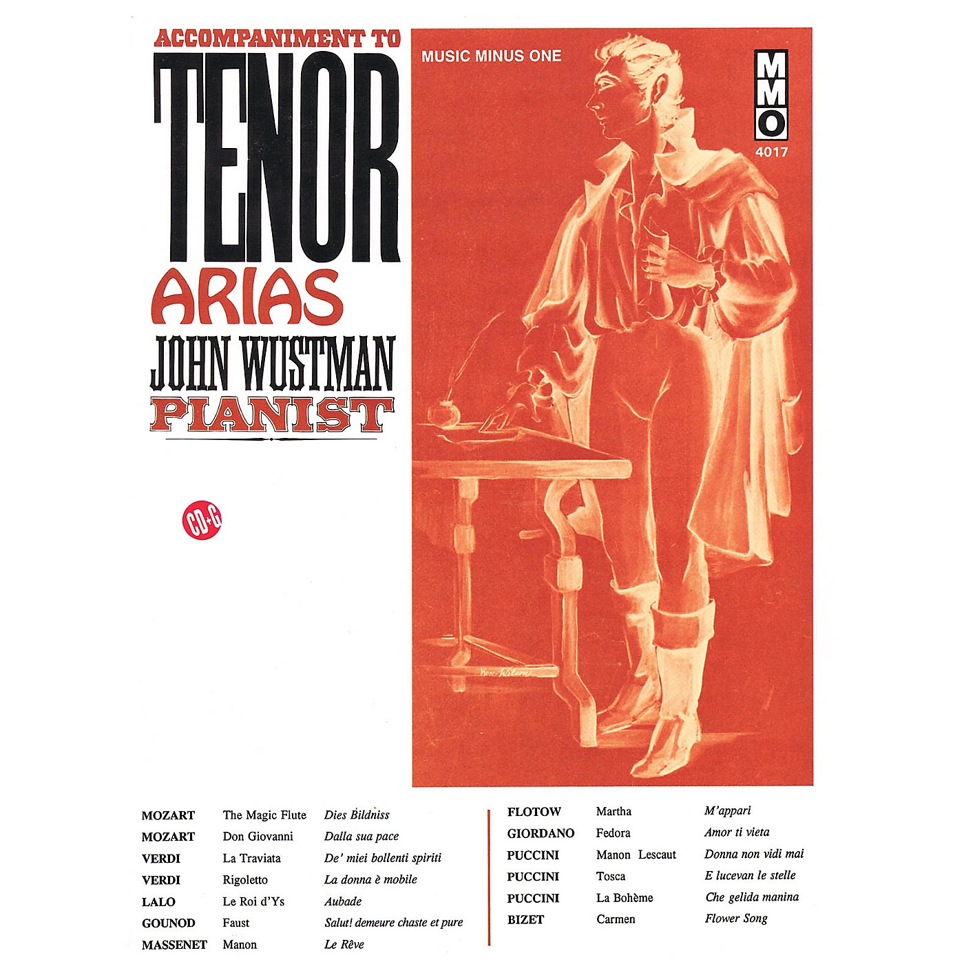 Music Minus One Accompaniment to Tenor Arias Music Minus One Series Softcover with CD  by Various thumbnail