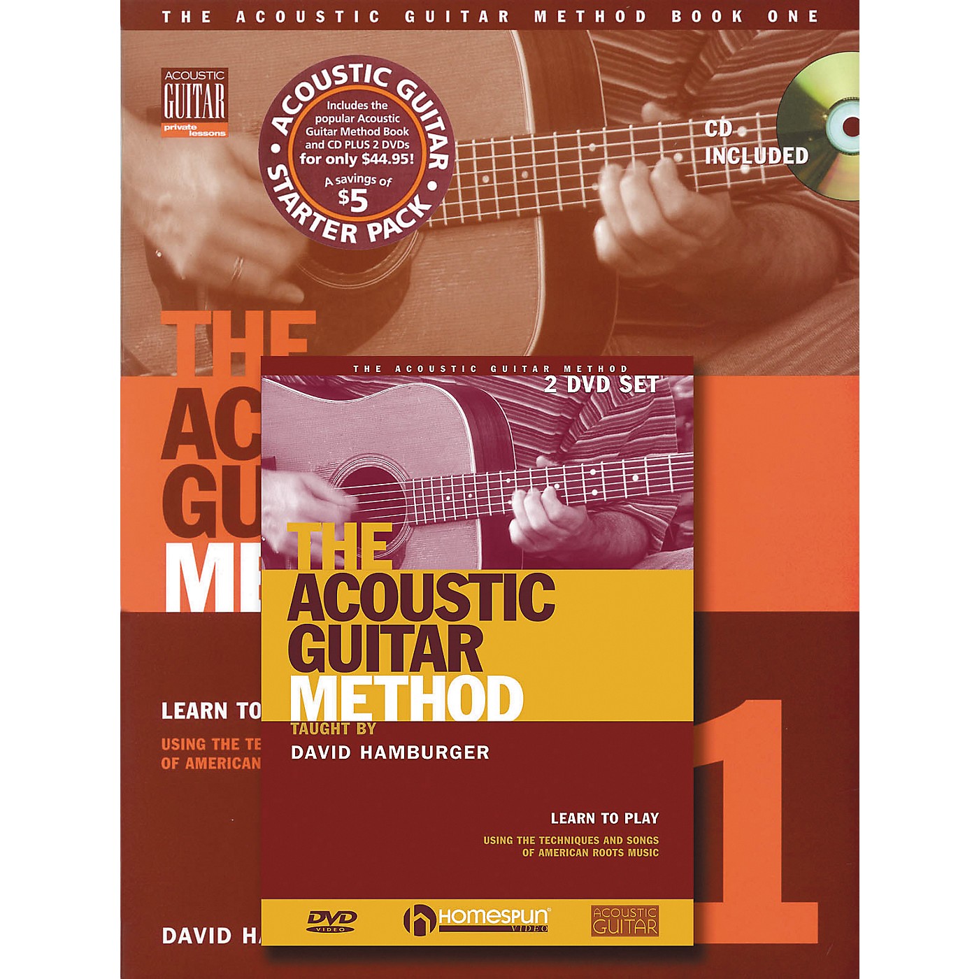 Homespun Acoustic Guitar Method with CD and 2-DVD Set thumbnail