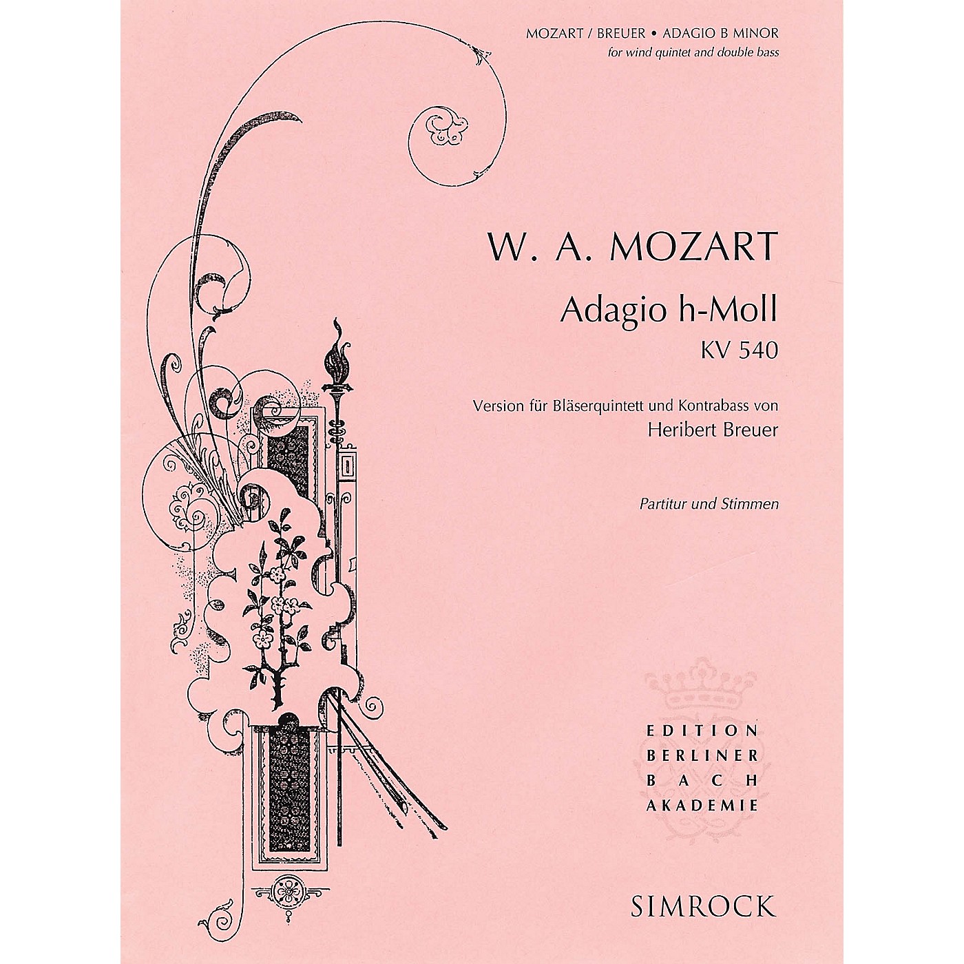 Simrock Adagio in B Minor, K .540 Composed by Wolfgang Amadeus Mozart Arranged by Heribert Breuer thumbnail