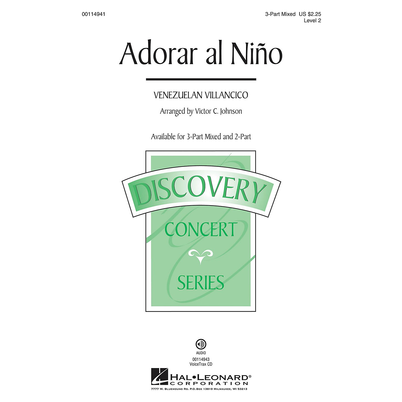 Hal Leonard Adorar al Niño (Discovery Level 2) 2-Part Arranged by Victor Johnson thumbnail