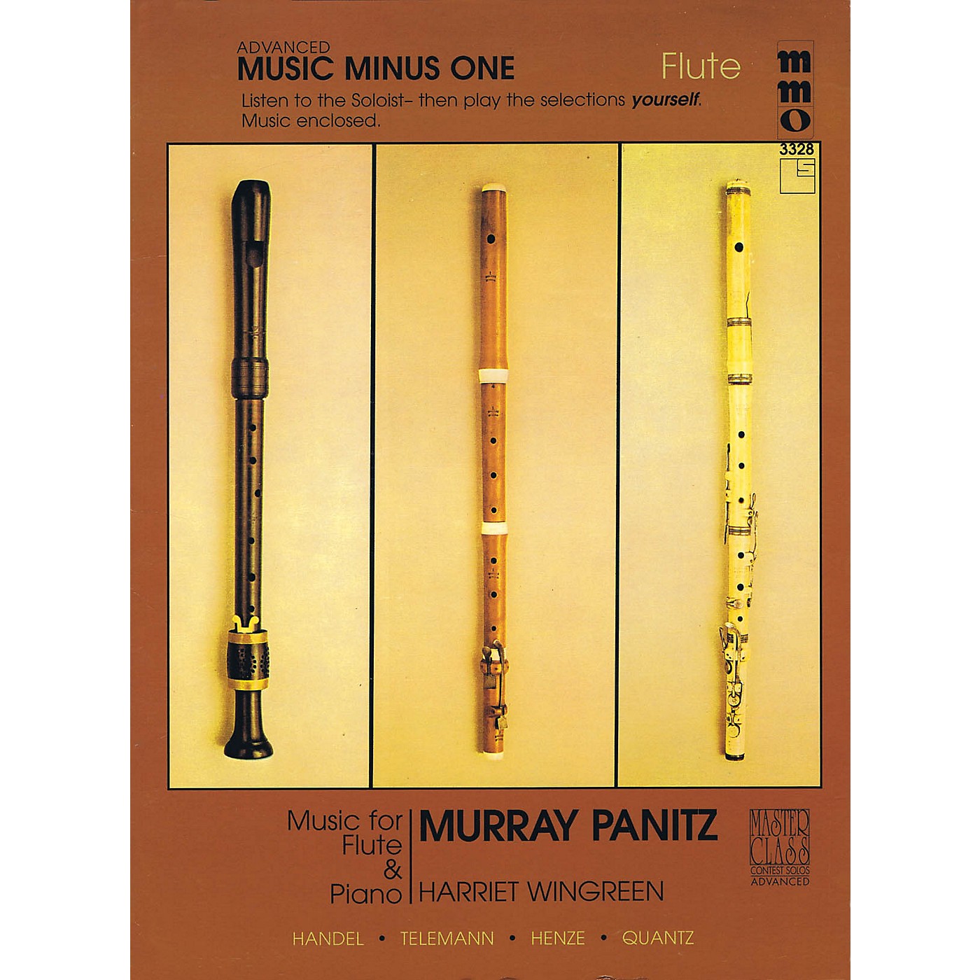Music Minus One Advanced Flute Solos - Volume 3 Music Minus One Series Softcover with CD Performed by Murray Panitz thumbnail