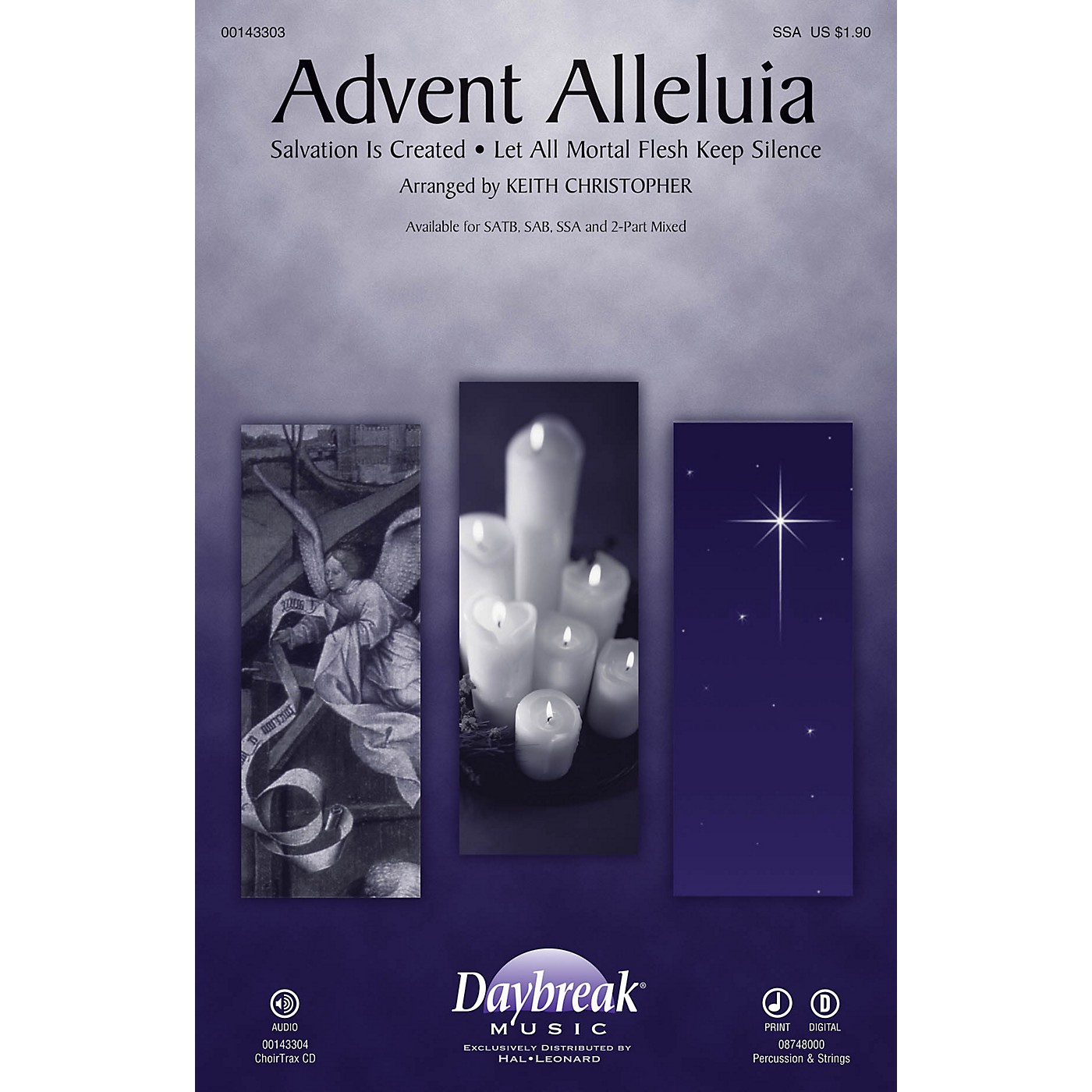 Daybreak Music Advent Alleluia (with Salvation Is Created and Let All Mortal Flesh Keep) SSA by Keith Christopher thumbnail