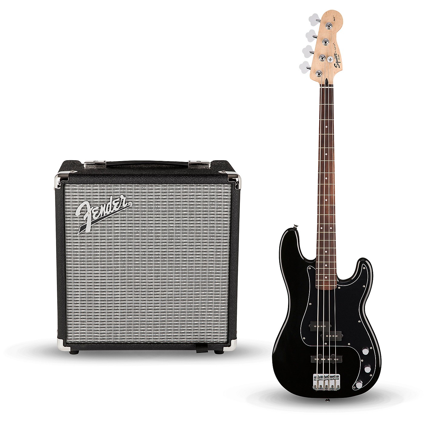 Squier Affinity Series PJ Bass Pack with Fender Rumble 15W 1x8 Bass Combo Amp - Woodwind & Brasswind