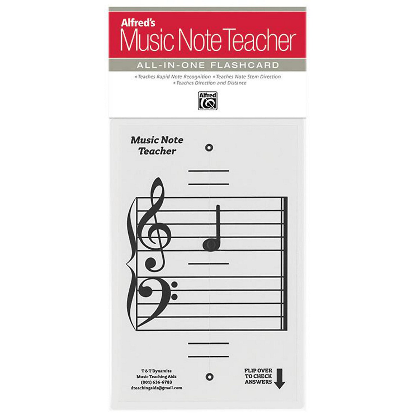 Alfred Alfred's Music Note Teacher All-In-One Flashcard White thumbnail