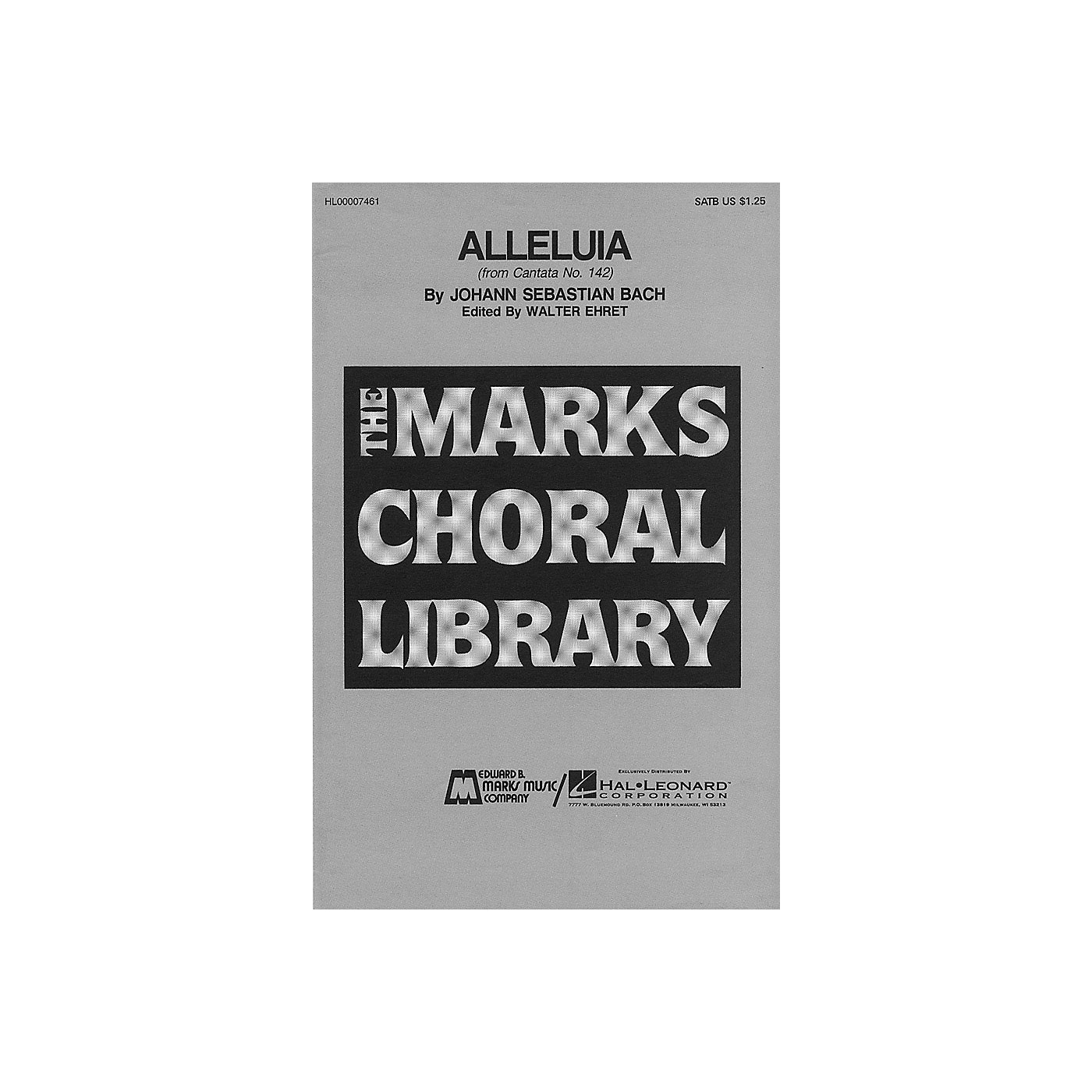 Edward B. Marks Music Company Alleluia SA Composed by Johann Sebastian Bach thumbnail
