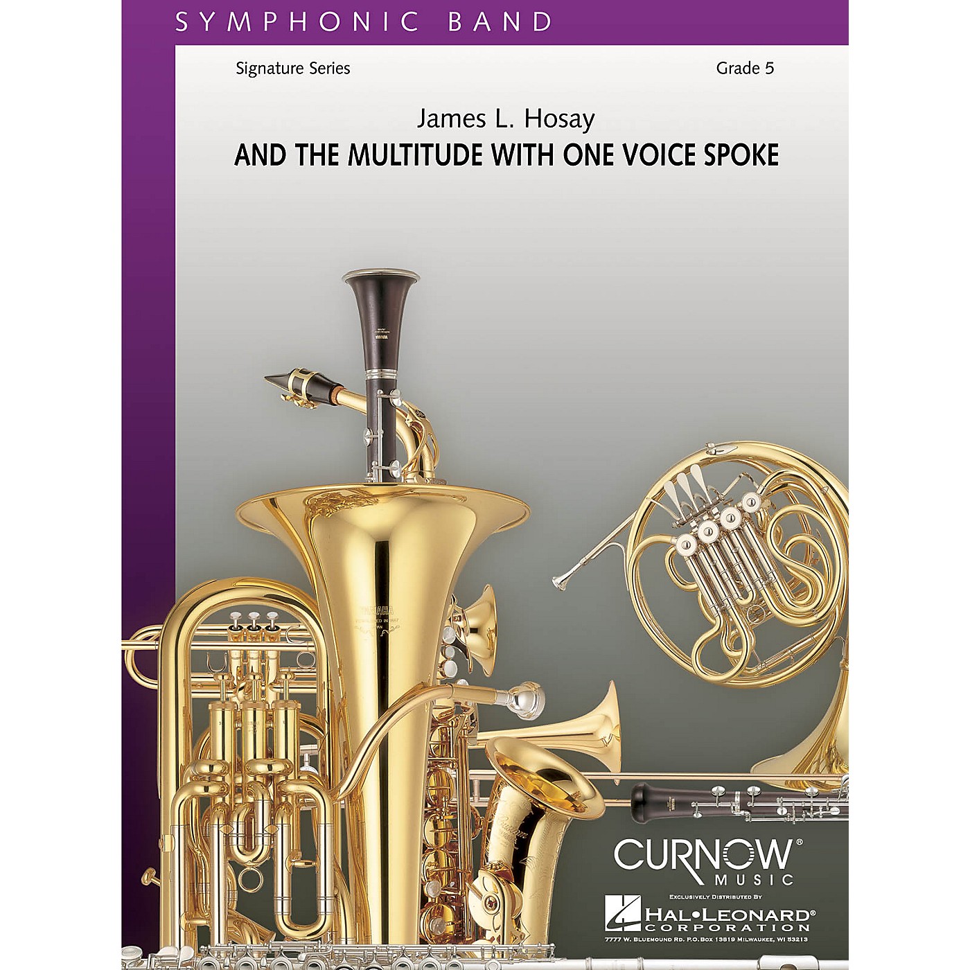 Curnow Music And the Multitude with One Voice Spoke (Grade 5 - Score and Parts) Concert Band Level 5 by James L Hosay thumbnail