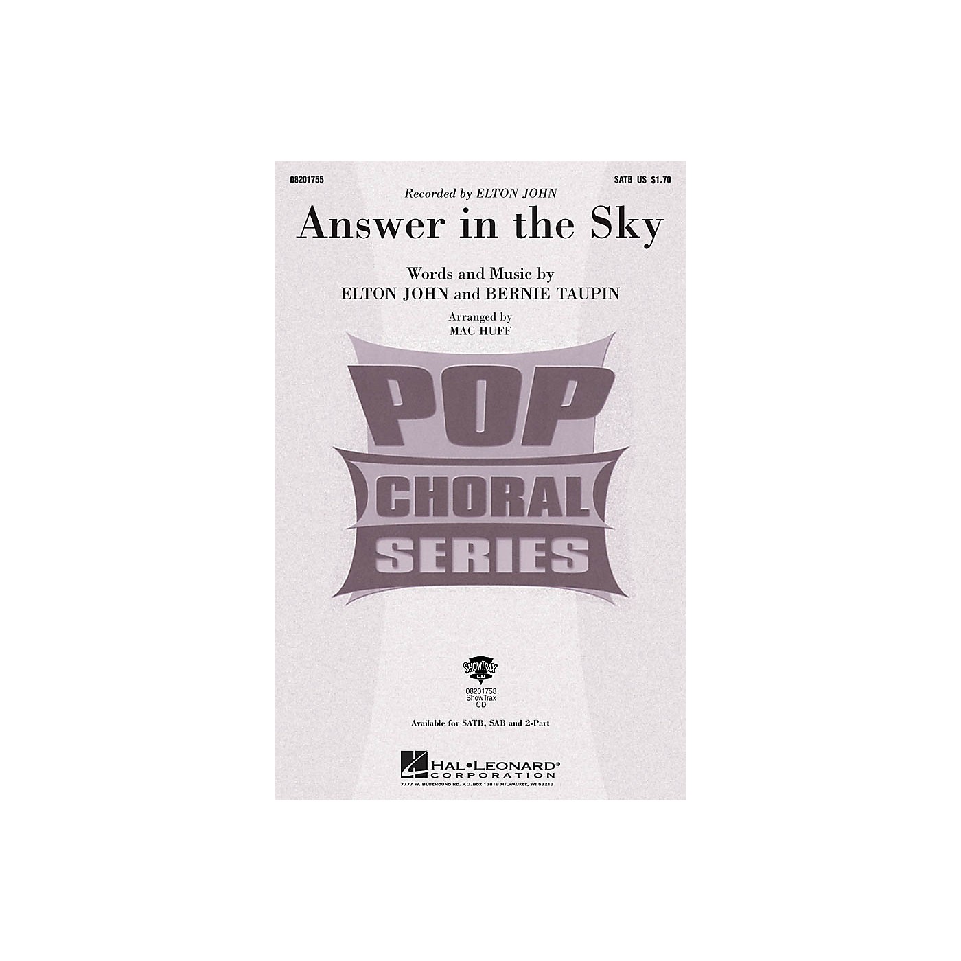 Hal Leonard Answer in the Sky SAB by Elton John Arranged by Mac Huff thumbnail