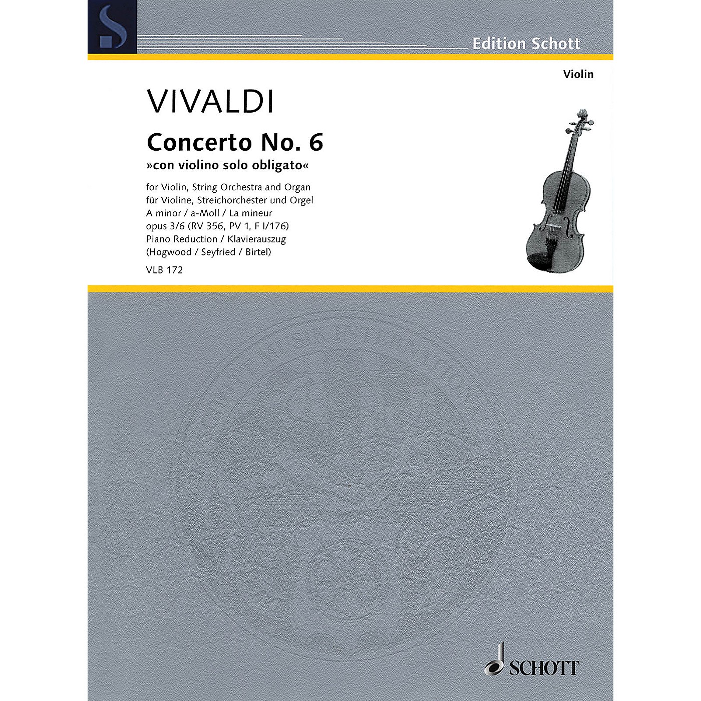 Schott Antonio Vivaldi - Concerto No. 6 in A minor, Op. 3/6, RV 356 String Series Softcover thumbnail