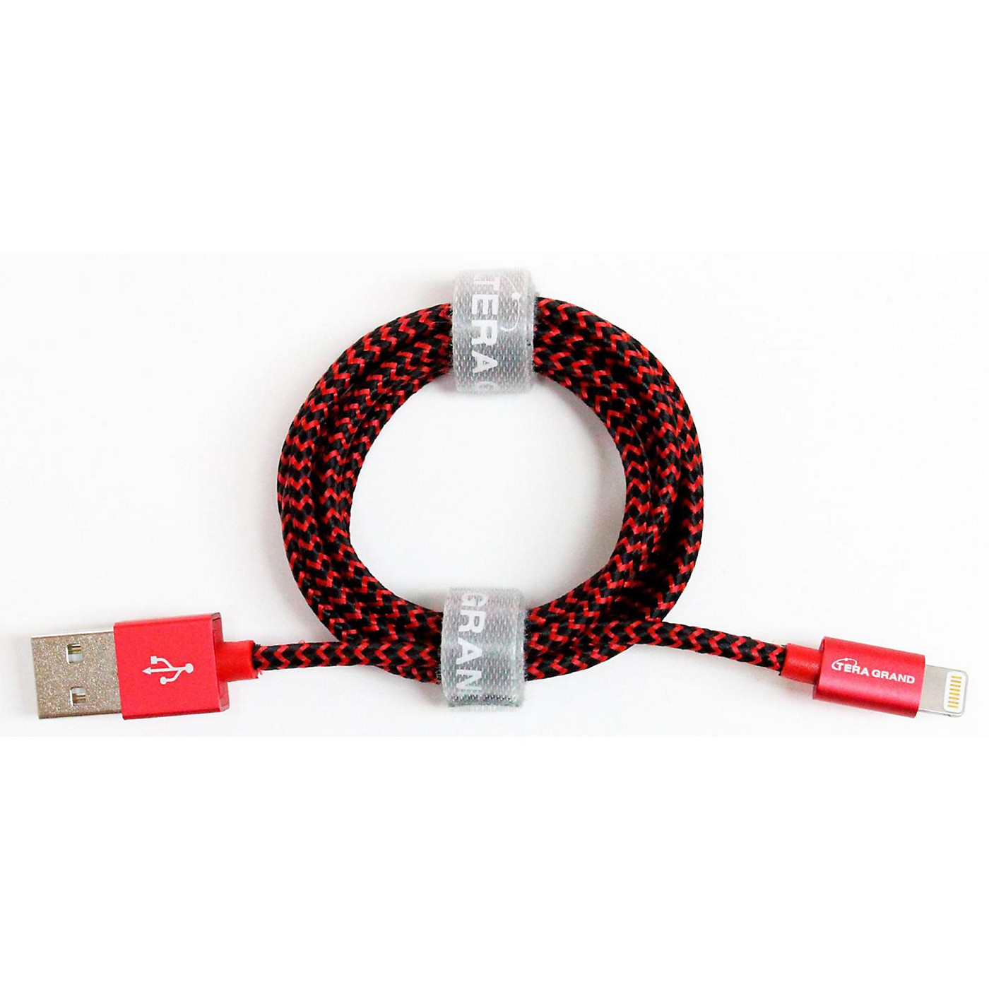Tera Grand Apple MFi Certified - Lightning to USB Braided Cable with Aluminum Housing thumbnail