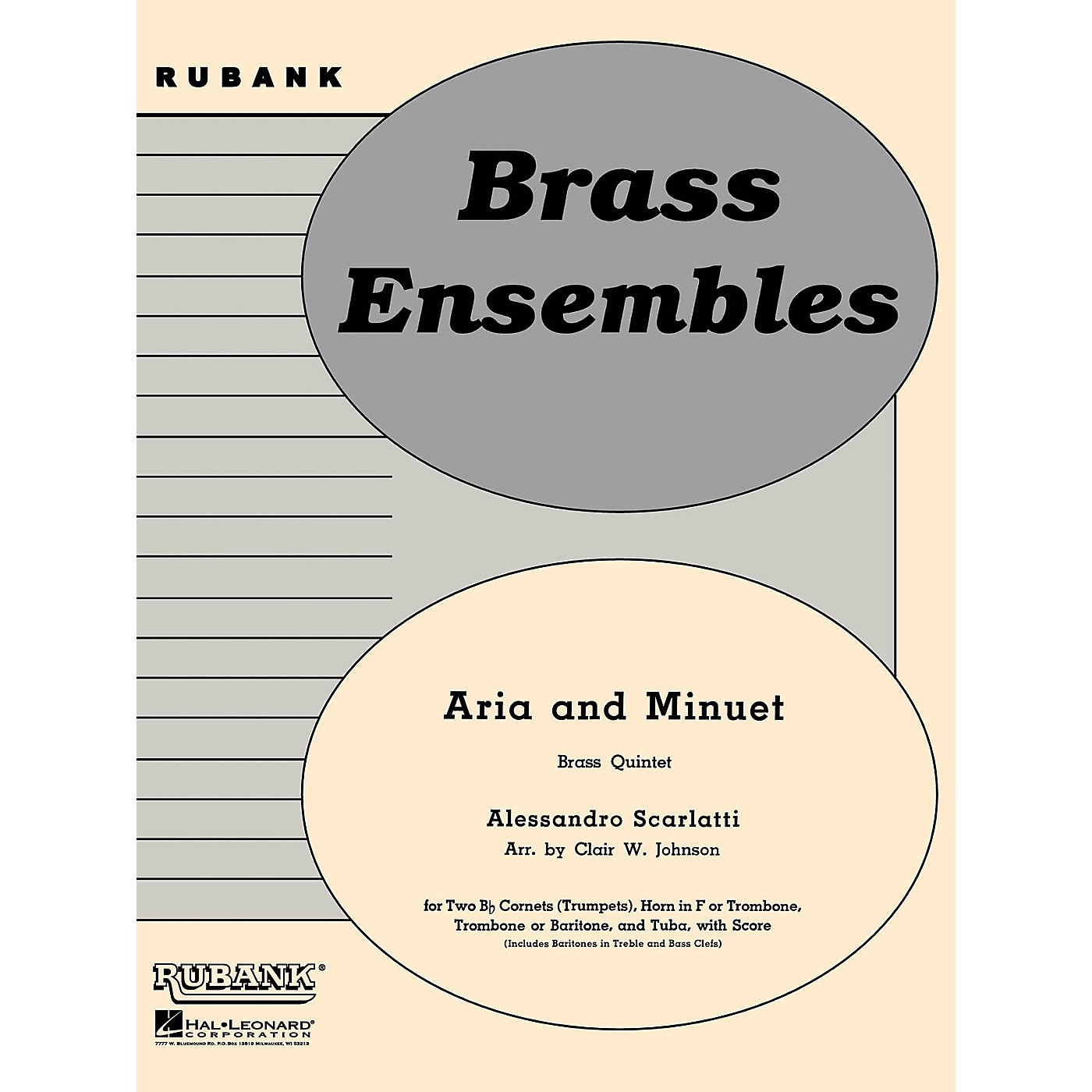 Rubank Publications Aria and Minuet (Brass Quintet - Grade 3) Rubank Solo/Ensemble Sheet Series thumbnail